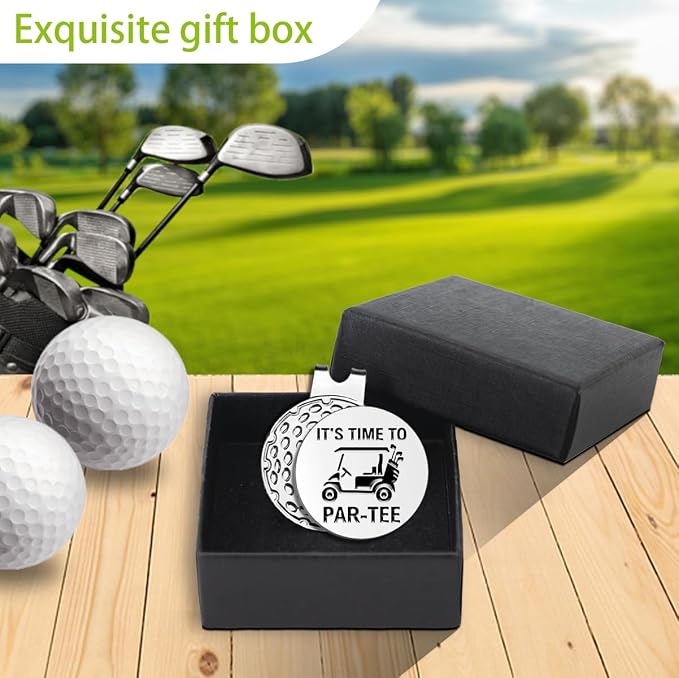 Funny Golf Ball Markers with Hat Clip, Men Golf Accessories, Birthday Retirement Golf Gifts for Dad, Husband, Grandpa, Golf Lover
