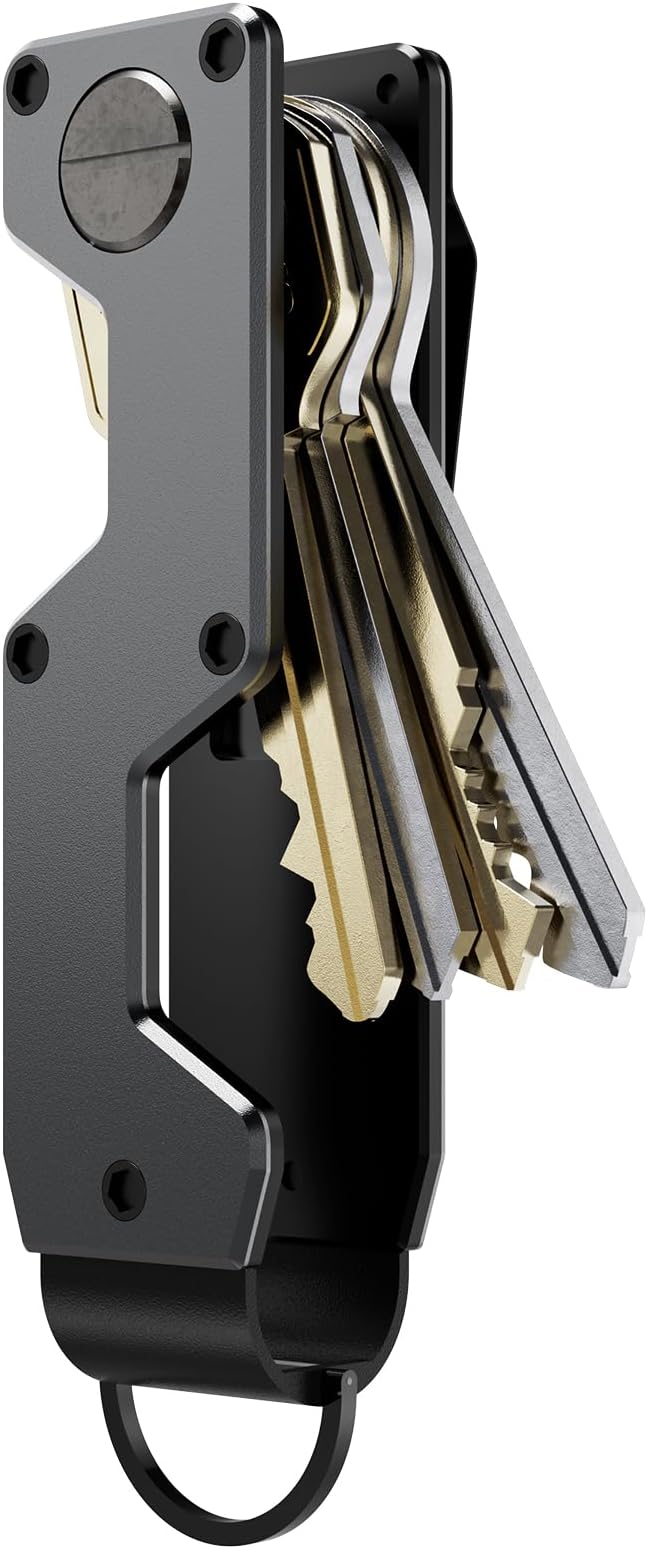Key Organizer Compact Key Holder Metal Key Chain Minimalist key case key holder for keychain Secures 1-5 Keys