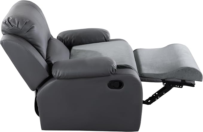 HOMBYS Foam Recliner Cushion with Leg Pillow for Elderly Large Square Seat Cushion Wave Shape Footrest for Armchairs Couch, Medium Thick & Supportive, Non-Slip Design, Light Grey