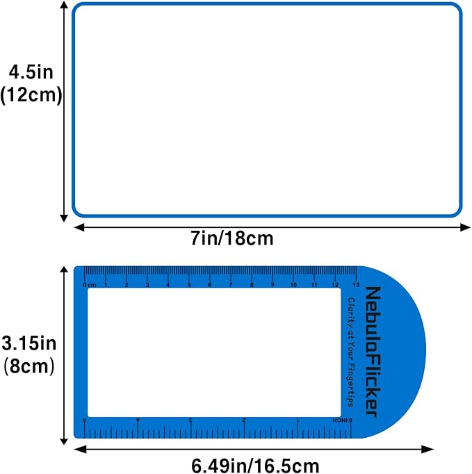 4 Pcs Magnifying Sheet 3X Page Magnifier for Reading Lightweight PVC Fresnel Lens with 4 Pcs Magnifying Bookmark Ruler for Low Vision & Seniors