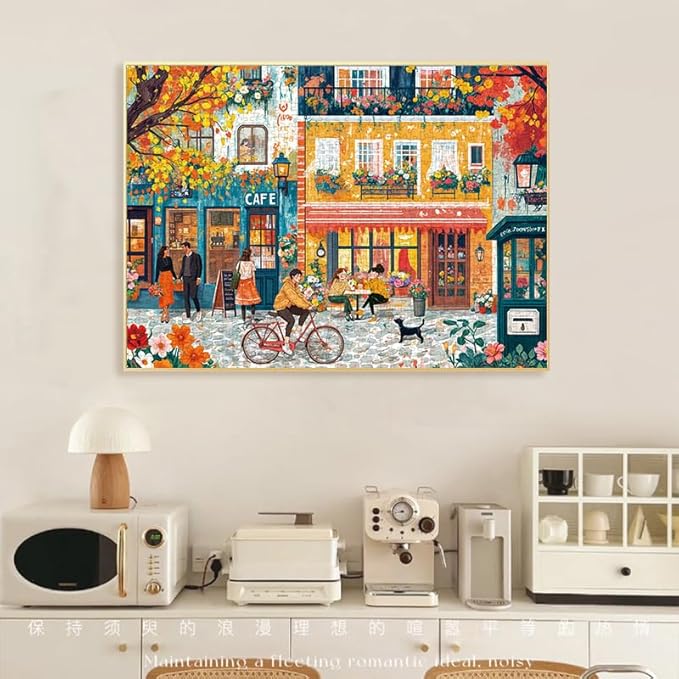 Puzzles for Adults 1000 Pieces, Romantic Street Scene Jigsaw Puzzle with 1:1 HD Poster, Perfect Interlocking No Dust, Stress Relief Ideal Gift for Family Games