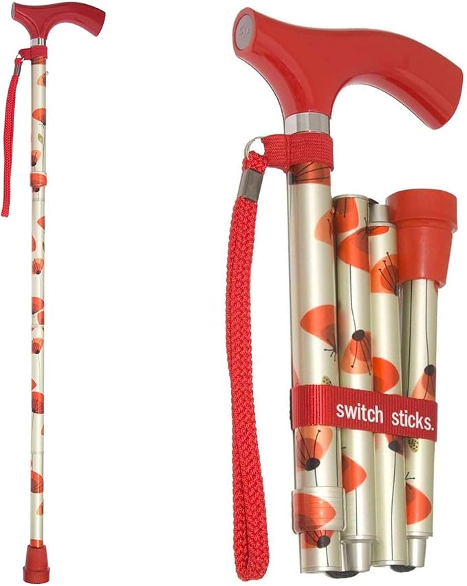 Switch Sticks Walking Cane for Men or Women, Foldable and Adjustable from 32-37 Inches, FSA and HSA Eligible