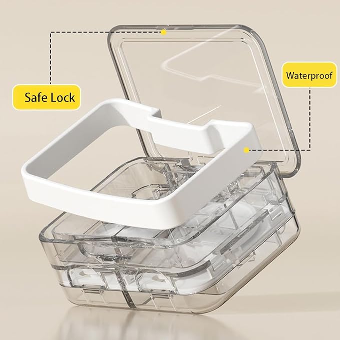 Pill Cutter Splitter 1/3, 1/4 with Centering Device for Small and Large Oblong Oval Tablets with Pill Storage, for Quarter, Third and Half