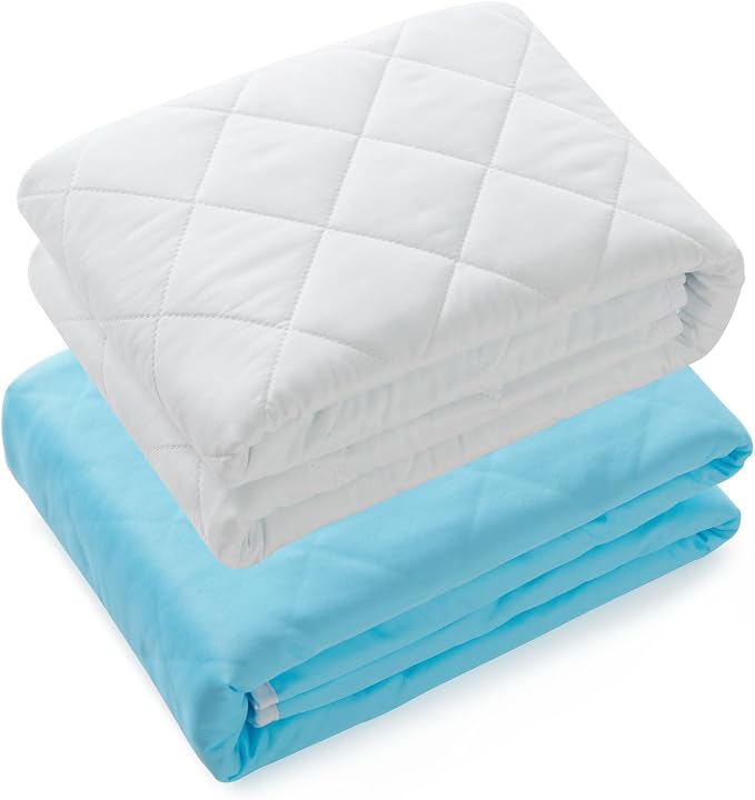 KANECH Bed Pads Washable Waterproof 34"x52", Reusable Incontinence Pads | 2 Pack, Hold 8 Cups, Non-Slip & Silent, Mattress Protector & Washable Pee Pads, Perfect for Adults, Elderly and Dogs
