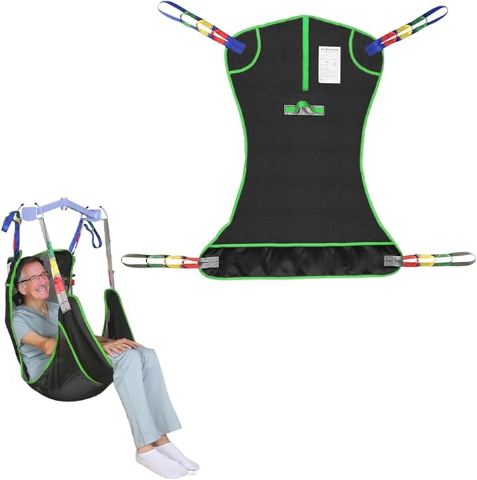500lbs Mesh Full Body Sling for Lift - Patient Transfer Sling with Wide Pads for Elderly & Disabled,Compatible and Multi-Scene Transfer