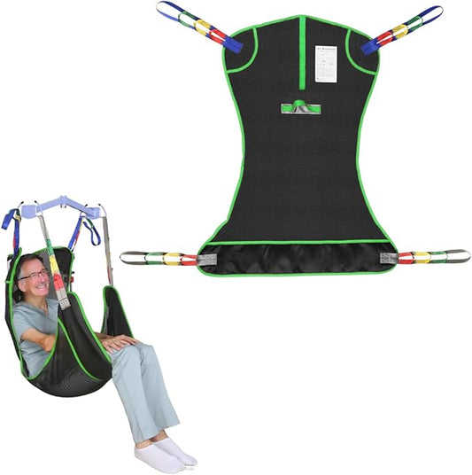 500lbs Mesh Full Body Sling for Lift - Patient Transfer Sling with Wide Pads for Elderly & Disabled,Compatible and Multi-Scene Transfer