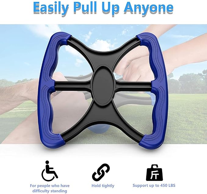 Liberty Lift Standing Aid for Elderly, Lift Assists Standing Aid-Handicap Bar with No-Slip Grip Handles, Portable Lift Aid for Handicapped, Seniors, Obese and Disabled(Blue)