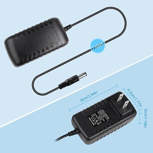 12V Power Supply, 12 Volt 3A 36W DC Power Supply, Black LED Power Adapter, AC 110V to 12V Wall Mounted Transformer Plug for LED Strip Lights with 5.5/2.1 DC Female Connector