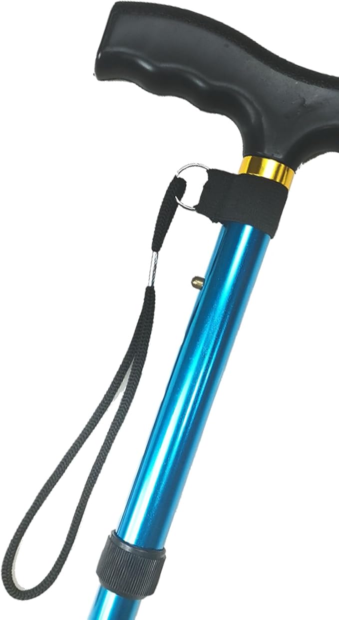 Folding Canes for Men and Women, Floral | 5-Level Adjustable Height, Lightweight Collapsible, Aluminum, Wrist Strap, T Handle, Walking Sticks for Seniors Adults