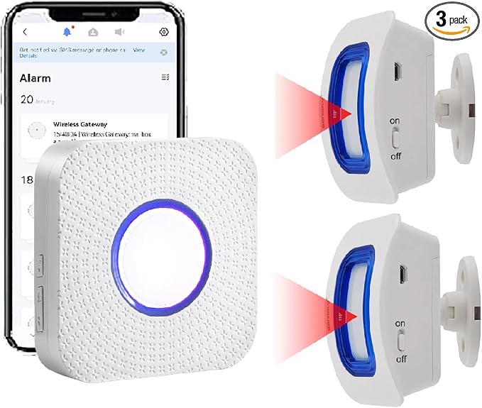 WiFi Smart Bed Sensor Alarm and Fall Prevention for Elderly/Adults/Seniors, Dementia,Wireless Caregiver Motion Sensor Alarm with App (only Supports 2.4GHz WiFi)