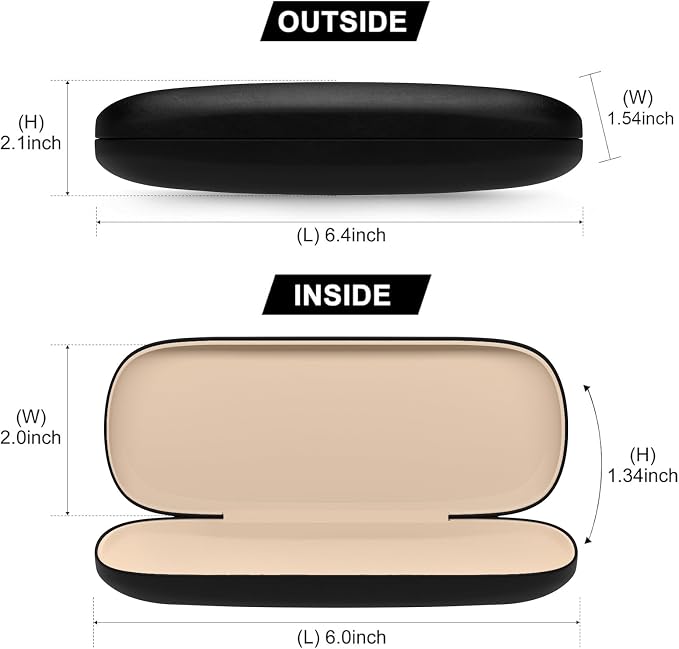 Eyeglasses Case, Hard Shell Protective Case for Glasses, Unisex for Women Men