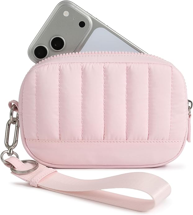 Marvolia Wristlet Wallet for Women Quilted Protective Wristlet Purse | Lightweight, Multi-Pockets with Zipper, for Travel Daily Necessities