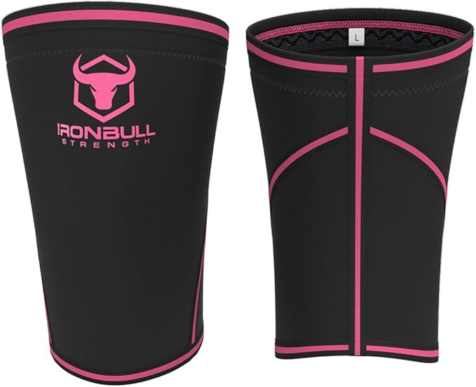 Iron Bull Strength Knee Sleeves 7mm (1 Pair) - Compression Brace & Knee Sleeve For Weightlifting, Powerlifting & Cross Training - Knee Support for Squats - Men & Women