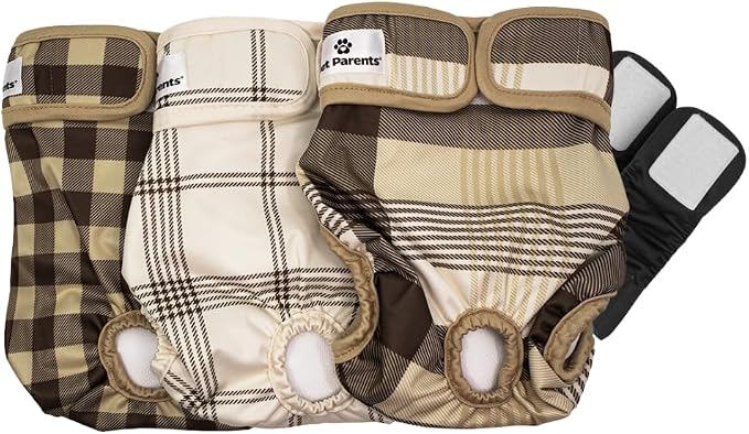 Pet Parents® Washable Dog Diapers (3pack) + Extendrs® of Durable Doggie Diapers, Premium Dog Diapers Female & Male (X-Large, Oxford)