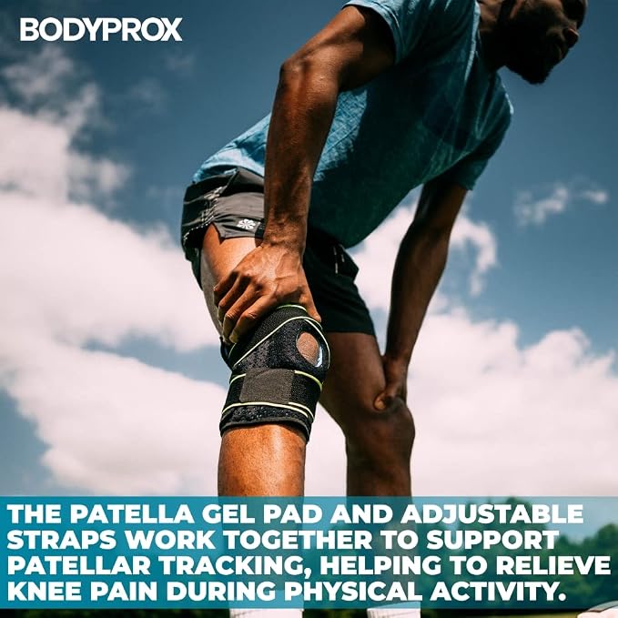 Bodyprox Knee Brace with Side Stabilizers & Patella Gel Pads for Knee Support