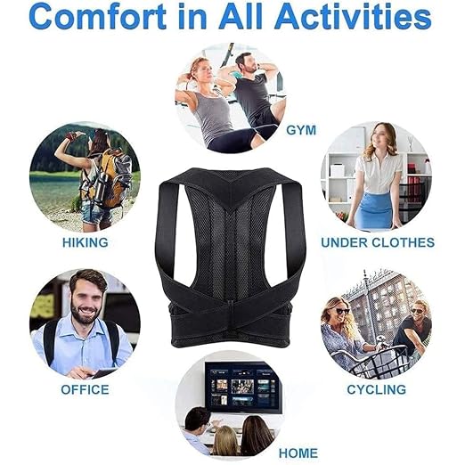 Back Support Belt for Older Women and Men, Lumbar Back Cushion, Shoulder Posture Support, Lumbar Support Straightener (Size : M.)