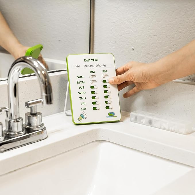 Medication Tracker & Pill Reminder | Visual Reminder Alarm | 7 Day AM PM Medication Reminder | Take and Slide | No More Second-guessing or Double-dosing | Perfect for The Elderly (Two Column English)