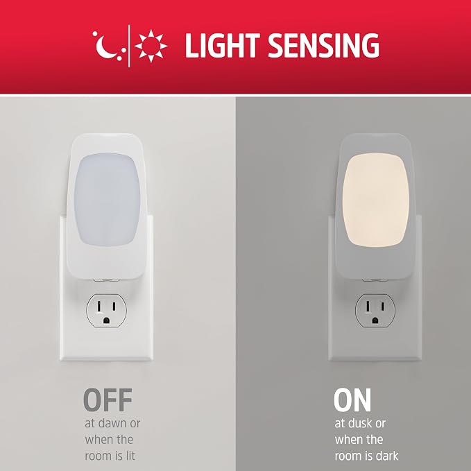 Energizer 4-in-1 LED Power Failure Night Light, 6 Pack, Plug-in, Light Sensing, Auto On/Off, Foldable Plug, Soft White, Emergency Flashlight, Tabletop Light, Hurricane, Storm, Tornado, 43666-P1