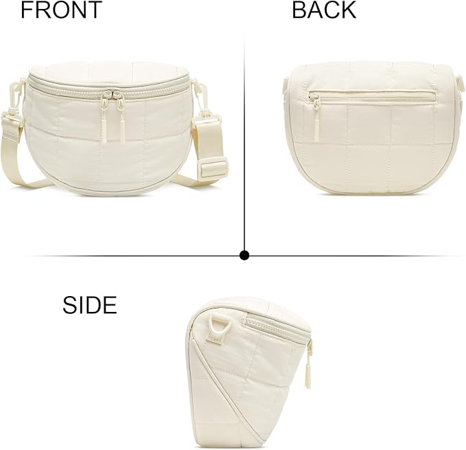KKXIU Crossbody Bags for Women Vegan Leather Travel Bum Bag | Trendy Fanny Waist Pack | Shoulder Purse with Adjustable Strap