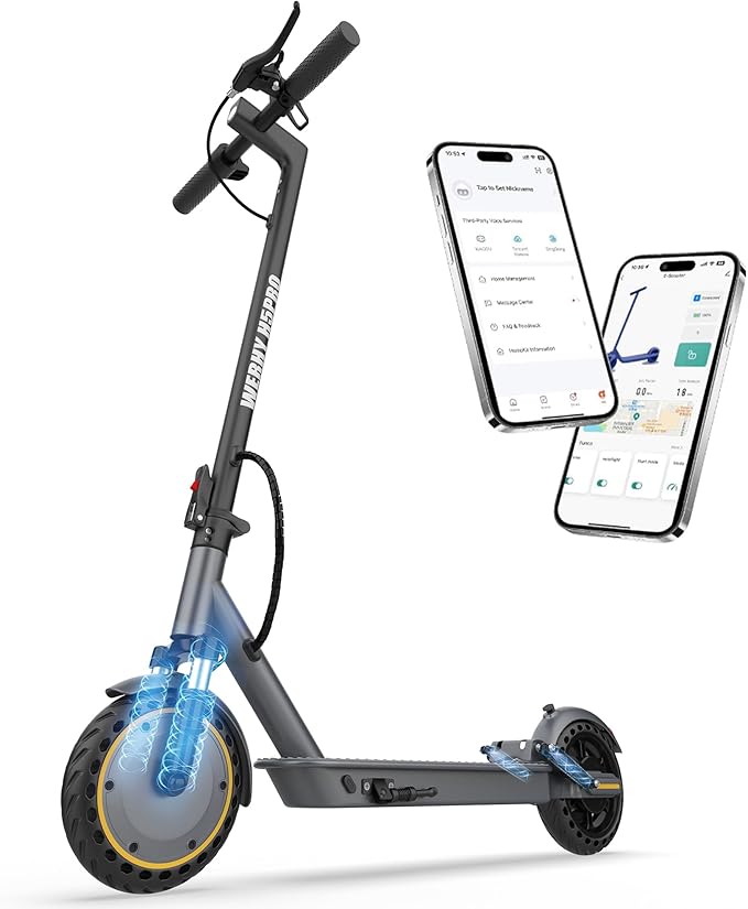 Electric Scooter, 10"/8.5" Solid Tire, 500W/350W Powerful Motor & 19/22 MPH Top Speed, 28/25/22/16 Miles Long Range, Folding E Scooter with Dual Braking for Teens and Adults