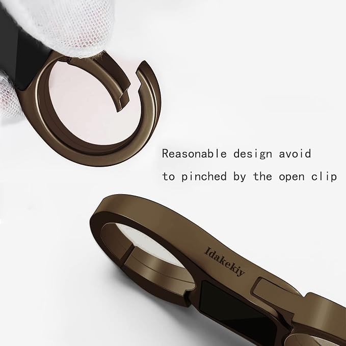 Idakekiy Key Chain Quick Release Spring with 4 Key Rings Heavy Duty Car Keychain Organizer for Men and Women