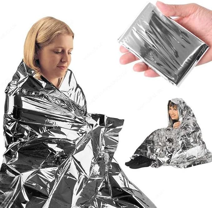 ISOP Rescue Blanket Gold & Silver | 11 Units Large Size 82 x 63 in | Emergency Thermal Blankets Survival Blankets First Aid | Warmth Retaining Blanket | Multi-Use Lightweight & Compact