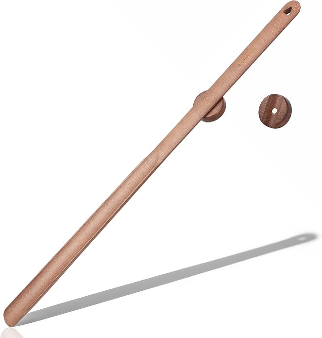 Shoe Horn Long Handle for Seniors 29.5" Extra Long Shoehorn Wooden for Men Women, with Magnetic Base Wall Mounted