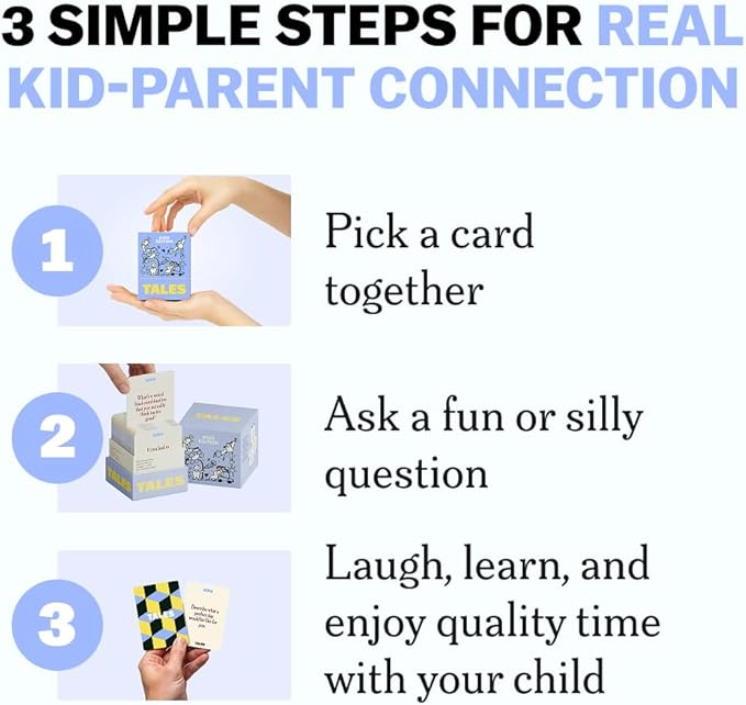 TALES Conversation Cards, Kids Edition 150 Count, Fun Family Games for Kids, Perfect for Dinners, Road Trips, Classrooms & Game Nights, Gifts & Gatherings, Conversation Starters to Spark Creativity