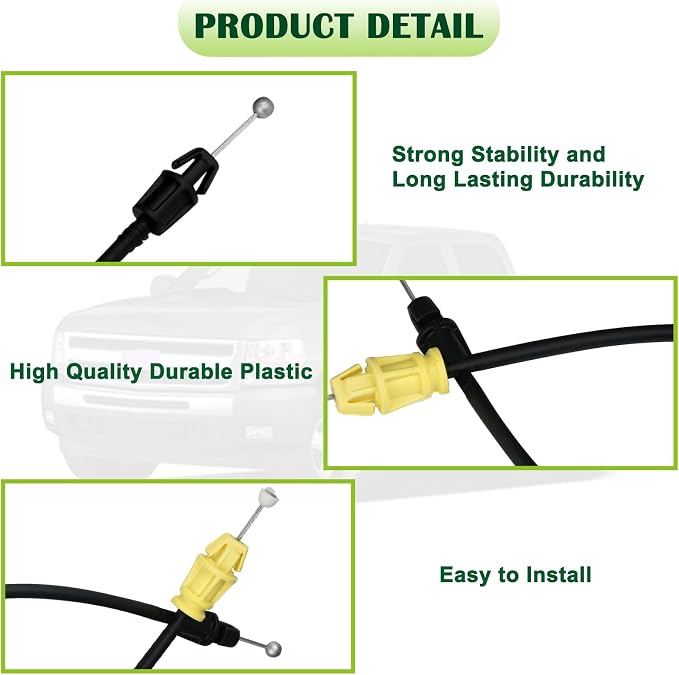 924-360 16.5" Inside Door Handle Latch Release Cable Compatible with 2007-2014 Chevy Silverado Tahoe GMC Sierra Yukon Escalade Replaces 25880301 25876384 20783848 25866299