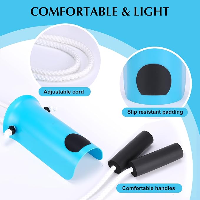 CAidRE Sock Aid - Wide 3.93" Sock Aid with Foam Handles, Sock Aide Device for Elderly, Sock Helper Easy On Easy Off for Regular Socks, Blue