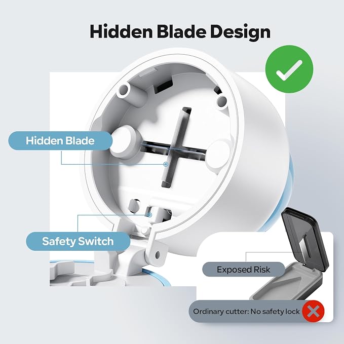 Pill Cutter 1/4 – Adjustable Cutter for Tiny to Large Tablets, Dual Blade Design for Accurate Quarter Cutting, Built-in Box, Senior-Friendly, Travel Use