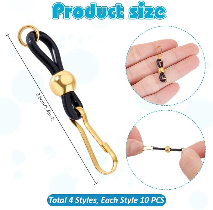 PH PandaHall 40pcs Zipper Holder Upper for Jeans Keep Zipper up on Pants, 4 Colors Silicone Zippers Puller Tool Hook for Jeans Zippers and Button for Pants and Skirt