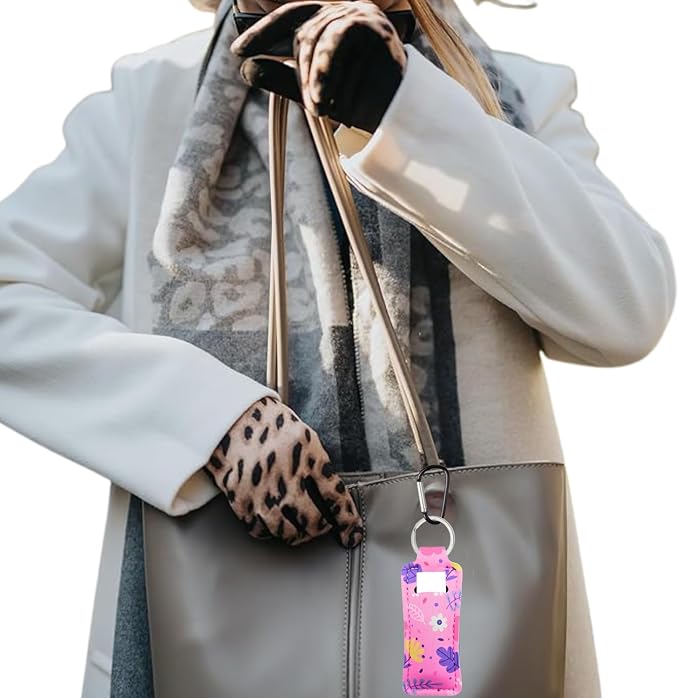 Chapstick Holder Key Chain Lipstick Holder Lip Balm Holder Keychain | Stocking Stuffers Gift, Compatible with Chapstick, Lip Balm and Lipstick, Bag Charm Accessories, Gifts for Women Friend