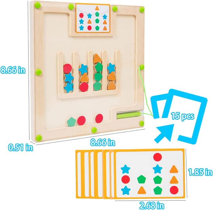 Alzheimers Products for Elderly - Sorting Activities for Dementia Patients, Memory Care Activities for Seniors, Tile Matching Cognitive Busy Box Board Gadgets Gifts