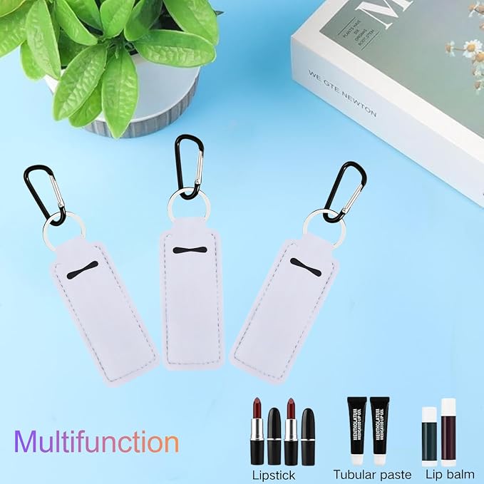 Chapstick Holder Key Chain Lipstick Holder Lip Balm Holder Keychain | Stocking Stuffers Gift, Compatible with Chapstick, Lip Balm and Lipstick, Bag Charm Accessories, Gifts for Women Friend