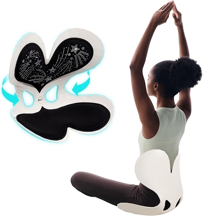 BKT Ergonomic Seat Cushion - Lumbar Support Pillow for Office Chair & Floor | Premium upgraded materials for long sitting. Comfort for students, nursing mothers, office workers and outdoor fishing trips