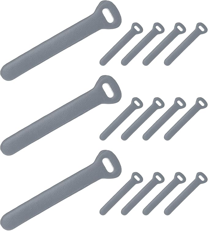 PATIKIL 15Pcs Leather Zipper Pull, 2.6" Replacement Zipper Puller Extender Backpack Luggage Sliders for Handbags Suitcases Bags Wallets Jackets Coats Pull Tabs, Gray