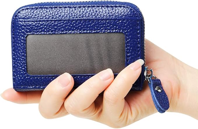 Women's RFID Blocking 12 Slots Credit Card Holder Leather Accordion Wallet