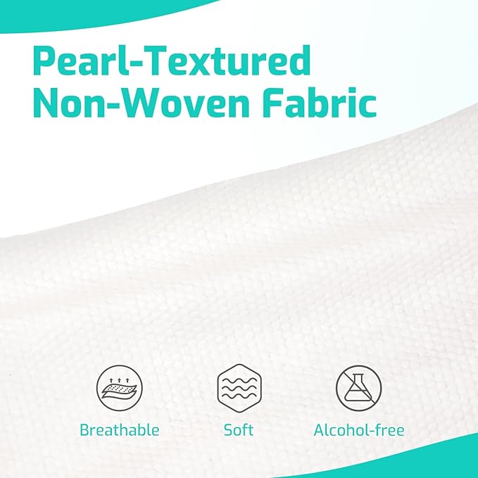 SUNKISS Trustplus Wet Wipes for Adult No Rinse, Extra Large 8”x12” Body Cleaning Washcloths for Elderly Incontinence & Cleansing, Unscented, 200 Count (4 Packs of 50)