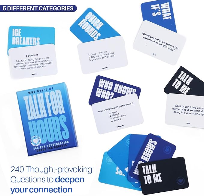 Why Don't We - 240 Conversation Starters for Couples - Get to Know Each Other Better. Fun Conversation Game for Couple, Card Games, Games for Date Night