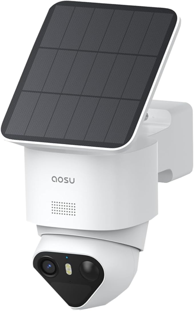 aosu T2 Ultra 4K Solar Security Camera Wireless Outdoor, Smart Home Security Camera with TrueColor Night Vision, AI Recognition & Motion Tracking, 360°Pan&Tilt, aosuCortex Compatible, 1 Pack