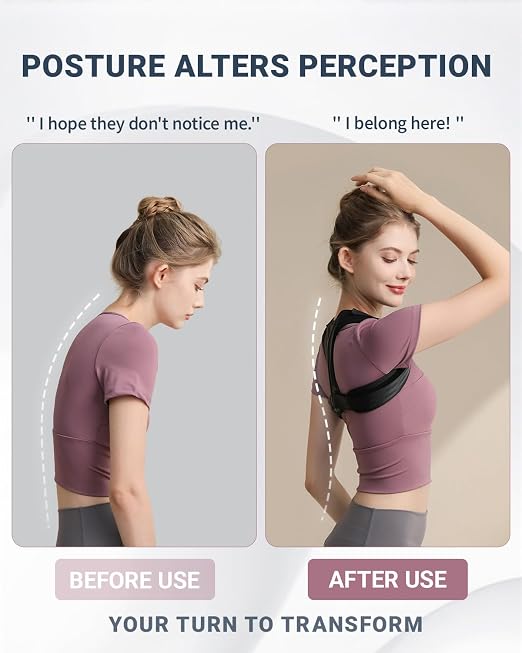 FOR OFFICE WOMEN: Y-Shaped Back Posture Corrector for Women Under Clothes, Adjustable Posture Brace for Commuting and Desk Work, Refine Your Professional Silhouette