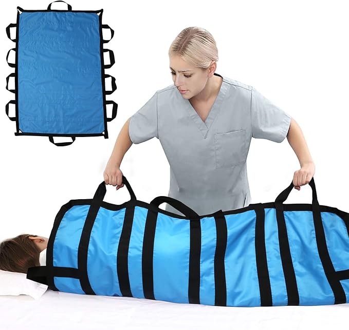 40"x60" Positioning Bed Pad for Elderly with Reinforced Handles Transfer Sheets,Upgrade 550 LBS Load-Bearing, Washable Reusable Easy Lift & Transfer,Slide Sheets for Disabled