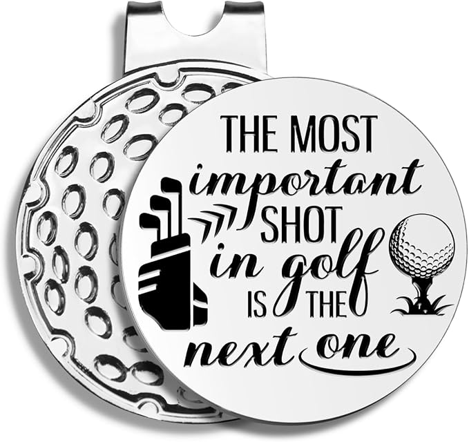 Funny Golf Ball Markers with Hat Clip, Men Golf Accessories, Birthday Retirement Golf Gifts for Dad, Husband, Grandpa, Golf Lover