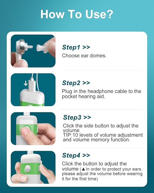 Hearing Aids For Seniors[2024 New Version]-Rechargeable With Noise Cancelling Hearing Amplifier Pocket Talker Hearing Loss, HOLFENRY JKS60E Pocket Hearing Aids Gift For Mother/Father,For Two Ear