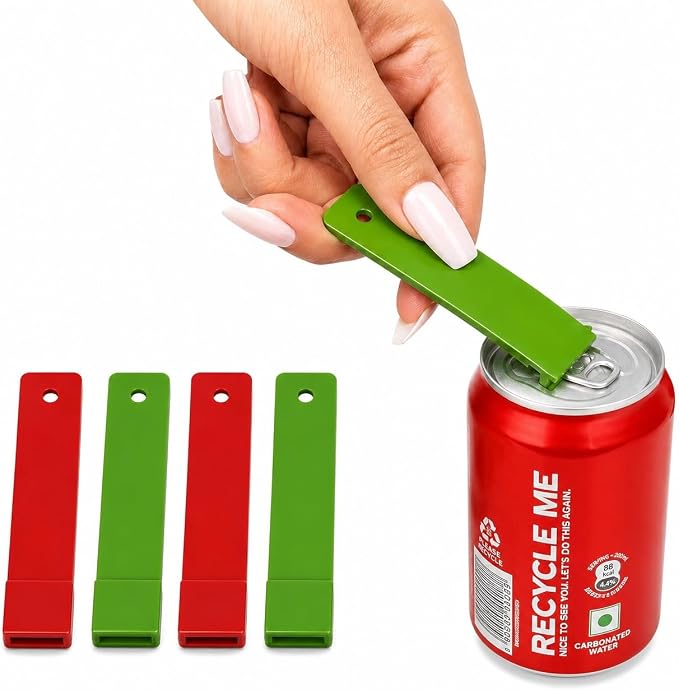 Pop Can Opener – 4 Pack Beer Can Opener, Soda Can Tab Opener, Party Essential Tool, Great Tool for Bartenders