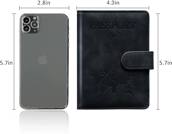 Passport Holder for Travel Women and Men RFID Passport Holder with Card Slots Holder Passport Case Passport cover Passport Wallet Travel Essentials and Accessories