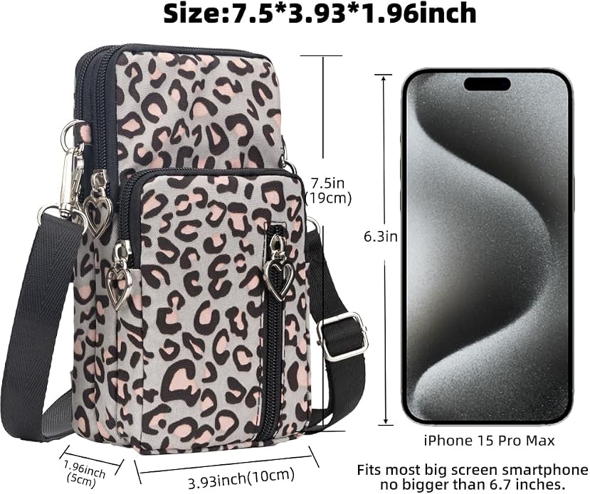 Small Crossbody Bag for Women - Mini Phone Purses with Crossbody Strap and Wallet - Nylon Arm Bag