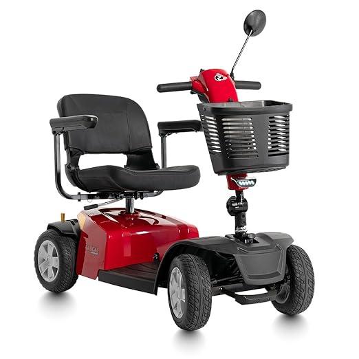 Rascal Conquest 4-Wheel Heavy-Duty Outdoor Mobility Scooter, Long-Range Battery-Powered Electric Travel, 350lb Capacity, Battery Included