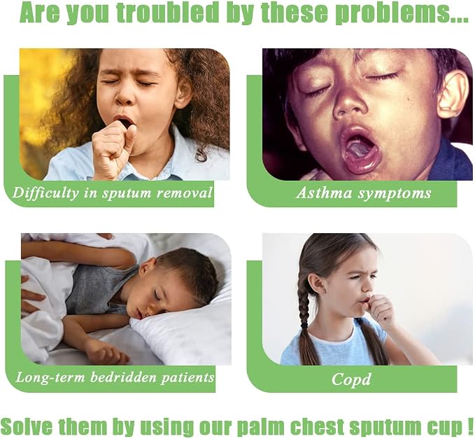 Palm Chest Percussion Sputum Cup for Child Burping & Indigestion Phlegm Remover & Throat Discomfort Mucus Clear Aid
